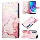 For TCL 30 5G/30+ 5G PT003 Marble Pattern Flip Leather Phone Case(Rose Gold LS005) - 1