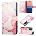 For TCL 30T T603DL PT003 Marble Pattern Flip Leather Phone Case(Rose Gold LS005) - 1