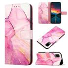 For TCL 30Z T602DL PT003 Marble Pattern Flip Leather Phone Case(Pink Purple Gold LS001) - 1