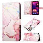 For TCL 305i With Fingerprint PT003 Marble Pattern Flip Leather Phone Case(Rose Gold LS005) - 1