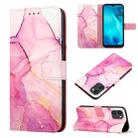 For UMIDIGI C1 PT003 Marble Pattern Flip Leather Phone Case(Pink Purple Gold LS001) - 1