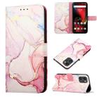 For UMIDIGI F3 4G/F3 5G/F3 SE/F3S PT003 Marble Pattern Flip Leather Phone Case(Rose Gold LS005) - 1