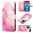 For UMIDIGI G1 PT003 Marble Pattern Flip Leather Phone Case(Pink Purple Gold LS001) - 1