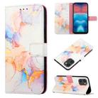 For UMIDIGI G1 PT003 Marble Pattern Flip Leather Phone Case(Galaxy Marble White LS004) - 1