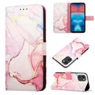 For UMIDIGI G1 PT003 Marble Pattern Flip Leather Phone Case(Rose Gold LS005) - 1