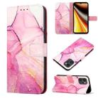 For UMIDIGI Power 7 Max PT003 Marble Pattern Flip Leather Phone Case(Pink Purple Gold LS001) - 1