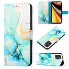 For UMIDIGI Power 7 Max PT003 Marble Pattern Flip Leather Phone Case(Green LS003) - 1