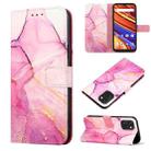 For UMIDIGI Power 7/Power 7S PT003 Marble Pattern Flip Leather Phone Case(Pink Purple Gold LS001) - 1