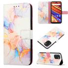 For UMIDIGI Power 7/Power 7S PT003 Marble Pattern Flip Leather Phone Case(Galaxy Marble White LS004) - 1