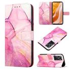 For ZTE Axon 40 Pro PT003 Marble Pattern Flip Leather Phone Case(Pink Purple Gold LS001) - 1