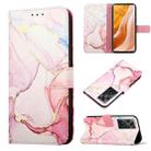 For ZTE Axon 40 Pro PT003 Marble Pattern Flip Leather Phone Case(Rose Gold LS005) - 1