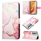 For ZTE Axon 40 Ultra PT003 Marble Pattern Flip Leather Phone Case(Rose Gold LS005) - 1