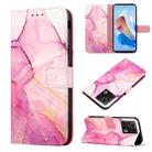 For ZTE Nubia Z40S Pro PT003 Marble Pattern Flip Leather Phone Case(Pink Purple Gold LS001) - 1