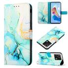 For ZTE Nubia Z40S Pro PT003 Marble Pattern Flip Leather Phone Case(Green LS003) - 1