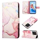 For ZTE Nubia Z40S Pro PT003 Marble Pattern Flip Leather Phone Case(Rose Gold LS005) - 1