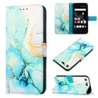 For Fujitsu Arrows Be F-05J/SV F-03H/M03/M04 Tone M17 PT003 Marble Pattern Flip Leather Phone Case(Green LS003) - 1