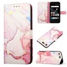 For Fujitsu Arrows Be F-05J/SV F-03H/M03/M04 Tone M17 PT003 Marble Pattern Flip Leather Phone Case(Rose Gold LS005) - 1