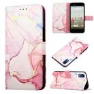 For Fujitsu Arrows NX F-01K PT003 Marble Pattern Flip Leather Phone Case(Rose Gold LS005) - 1