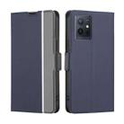For vivo Y52t Twill Texture Side Buckle Leather Phone Case(Blue) - 1