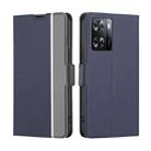 For OnePlus Nord N20 SE 4G Twill Texture Side Buckle Leather Phone Case(Blue) - 1