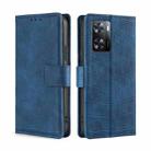 For OPPO A57s 4G / A57e 4G Skin Feel Crocodile Magnetic Clasp Leather Phone Case(Blue) - 1