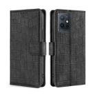 For vivo Y52t Skin Feel Crocodile Magnetic Clasp Leather Phone Case(Black) - 1