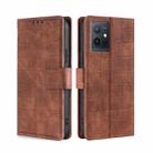 For vivo Y52t Skin Feel Crocodile Magnetic Clasp Leather Phone Case(Brown) - 1