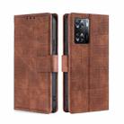 For OnePlus Nord N20 SE 4G Skin Feel Crocodile Magnetic Clasp Leather Phone Case(Brown) - 1