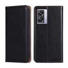 For OPPO K10 5G Global Gloss Oil Solid Color Magnetic Leather Phone Case(Black) - 1