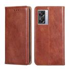 For OPPO K10 5G Global Gloss Oil Solid Color Magnetic Leather Phone Case(Brown) - 1