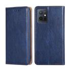 For vivo Y52t Gloss Oil Solid Color Magnetic Leather Phone Case(Blue) - 1