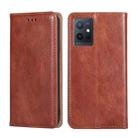 For vivo Y52t Gloss Oil Solid Color Magnetic Leather Phone Case(Brown) - 1