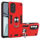 For Motorola Moto G62 5G 2 in 1 Armour Series PC + TPU Protective Phone Case(Red) - 1