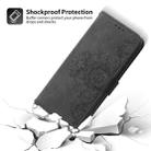For iPhone XS / X Skin-feel Flowers Embossed Wallet Leather Phone Case(Brown) - 5