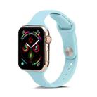 For Apple Watch 5/4 44mm & 3/2/1 42mm Thin Silicone Watch Band(Green) - 1