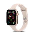 For Apple Watch 5/4 44mm & 3/2/1 42mm Thin Silicone Watch Band(Pink Silty) - 1