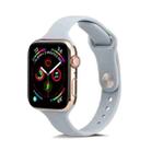 For Apple Watch 5/4 40mm & 3/2/1 38mm Thin Silicone Watch Band(Light Grey) - 1