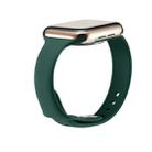 For Apple Watch 5/4 40mm & 3/2/1 38mm Thin Silicone Watch Band(Deep Green) - 4
