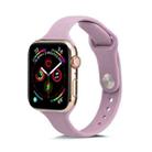 For Apple Watch 5/4 40mm & 3/2/1 38mm Thin Silicone Watch Band(Purple) - 1