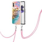 For Nothing Phone 1 Electroplating IMD TPU Phone Case with Lanyard(Dream Butterfly) - 1