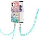 For Nothing Phone 1 Electroplating IMD TPU Phone Case with Lanyard(Colorful Scales) - 1