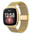 For Fitbit Versa 4 / Sense 2 Universal Metal Stainless Steel Buckle Watch Band(Gold) - 1