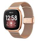For Fitbit Versa 4 / Sense 2 Universal Metal Stainless Steel Buckle Watch Band(Rose Gold) - 1