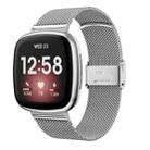 For Fitbit Versa 4 / Sense 2 Universal Metal Stainless Steel Buckle Watch Band(Silver) - 1