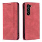 For Samsung Galaxy S23+ 5G Magnetic RFID Blocking Anti-Theft Leather Phone Case(Red) - 1