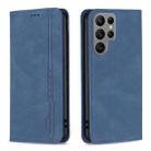 For Samsung Galaxy S23 Ultra 5G Magnetic RFID Blocking Anti-Theft Leather Phone Case(Blue) - 1