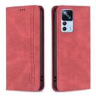 For Xiaomi 12T / 12T Pro / Redmi K50 Ultra Magnetic RFID Blocking Anti-Theft Leather Phone Case(Red) - 1