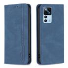 For Xiaomi 12T / 12T Pro / Redmi K50 Ultra Magnetic RFID Blocking Anti-Theft Leather Phone Case(Blue) - 1