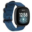 For Fitbit Versa 4 / Sense 2 Universal Three-ring Steel Buckle Nylon Watch Band(Royal Blue) - 1