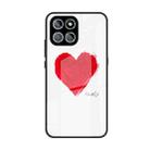 For Honor 8X 5G Colorful Painted Glass Phone Case(Love) - 1